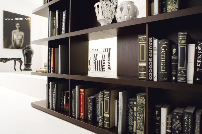 Charlotte libreria bifacciale centro stanza rovere moro det